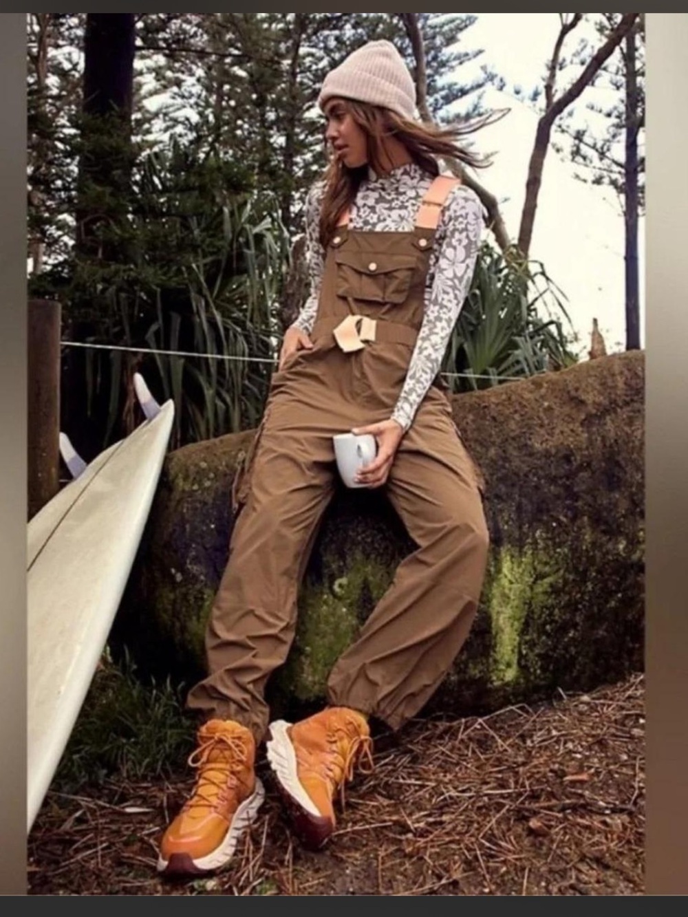FP Movement Morning Meadows Jumpsuit Overalls Tea Leaves Combo size xsmall NWOT